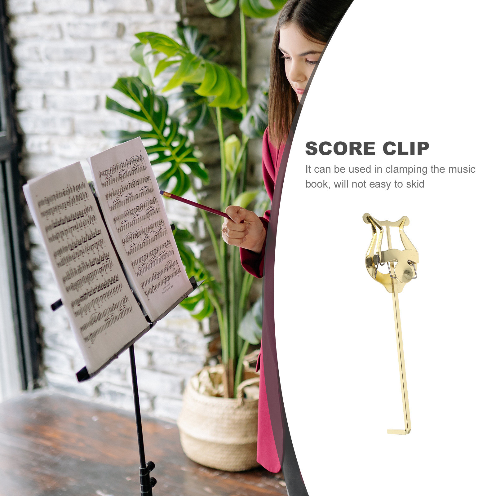 Musical Instrument Cornet - Penjepit Lembar Musik Terompet dari Logam