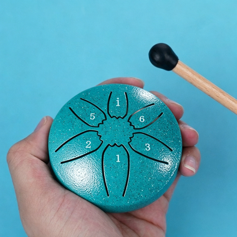 Musical Instrument With Hand - Steel Tongue Drum Portable Rain Drum