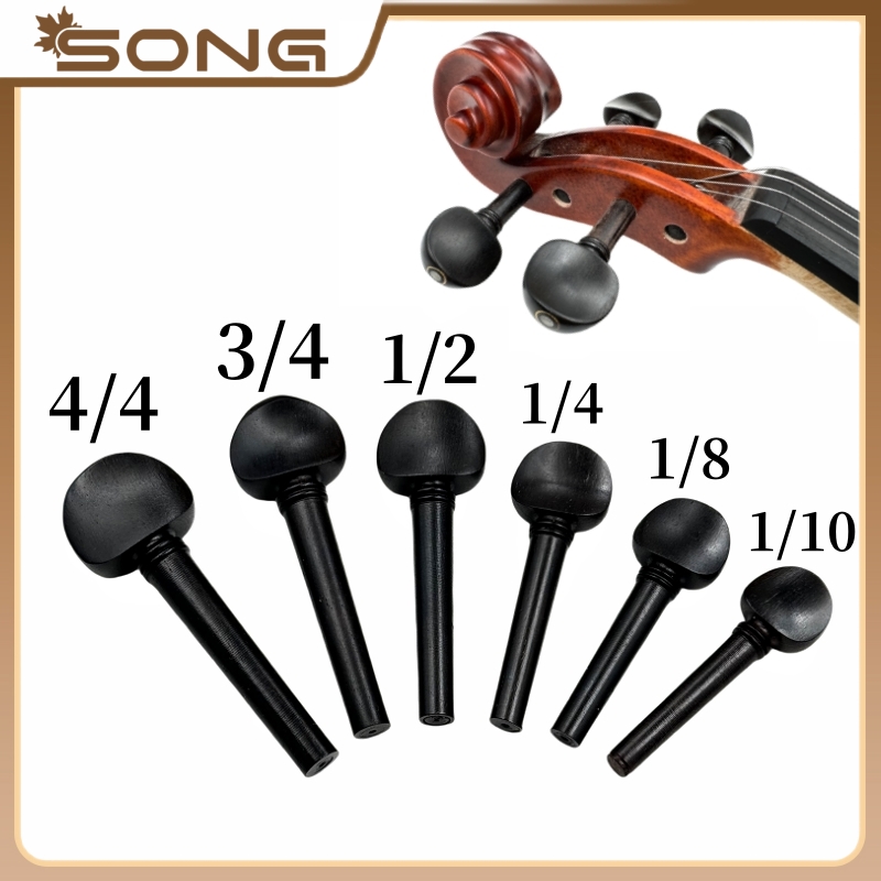 Musical Instrument Veena - 4 buah pasak Tuning biola eboni