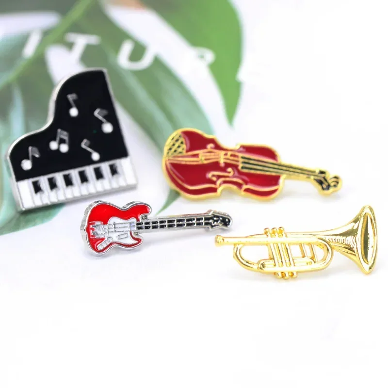 Musical Instrument Veena - Bros instrumen musik trendi pin Enamel