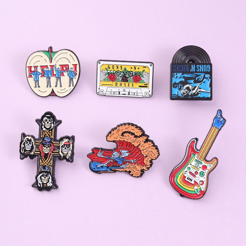 Musical Instrument Jewelry - Personalisasi Kartun Alat Musik Pin Enamel