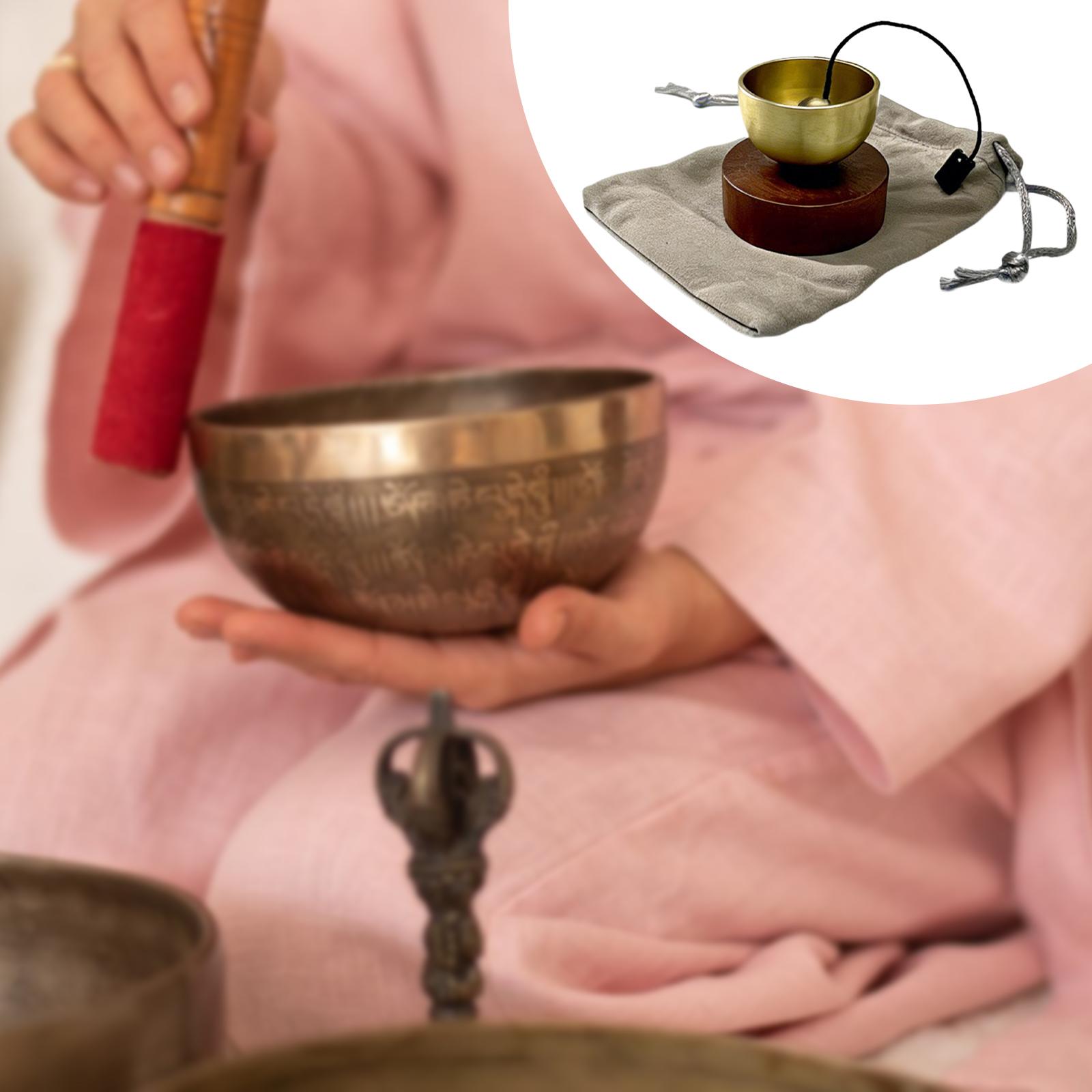 Tibetan Singing Bowl - Set Mini Portabel, Ringkas, Ringan, Mangkuk
