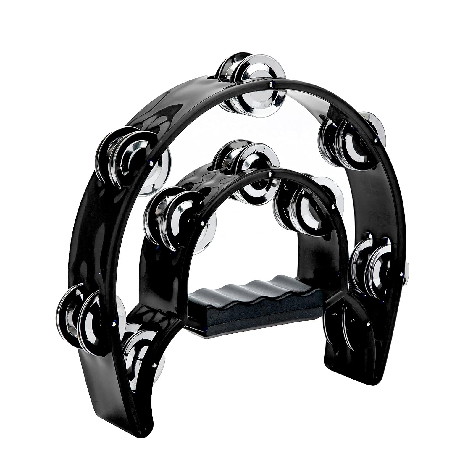 Musical Instrument With Hand - Tamborine Double Row Metal jingle Hand