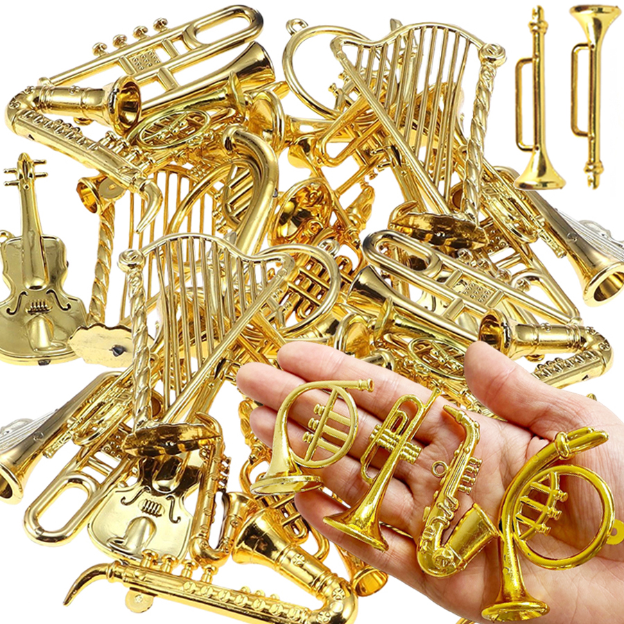 Musical Instrument Veena - 5/10 Buah 2-7Cm Miniatur Ornamen Alat