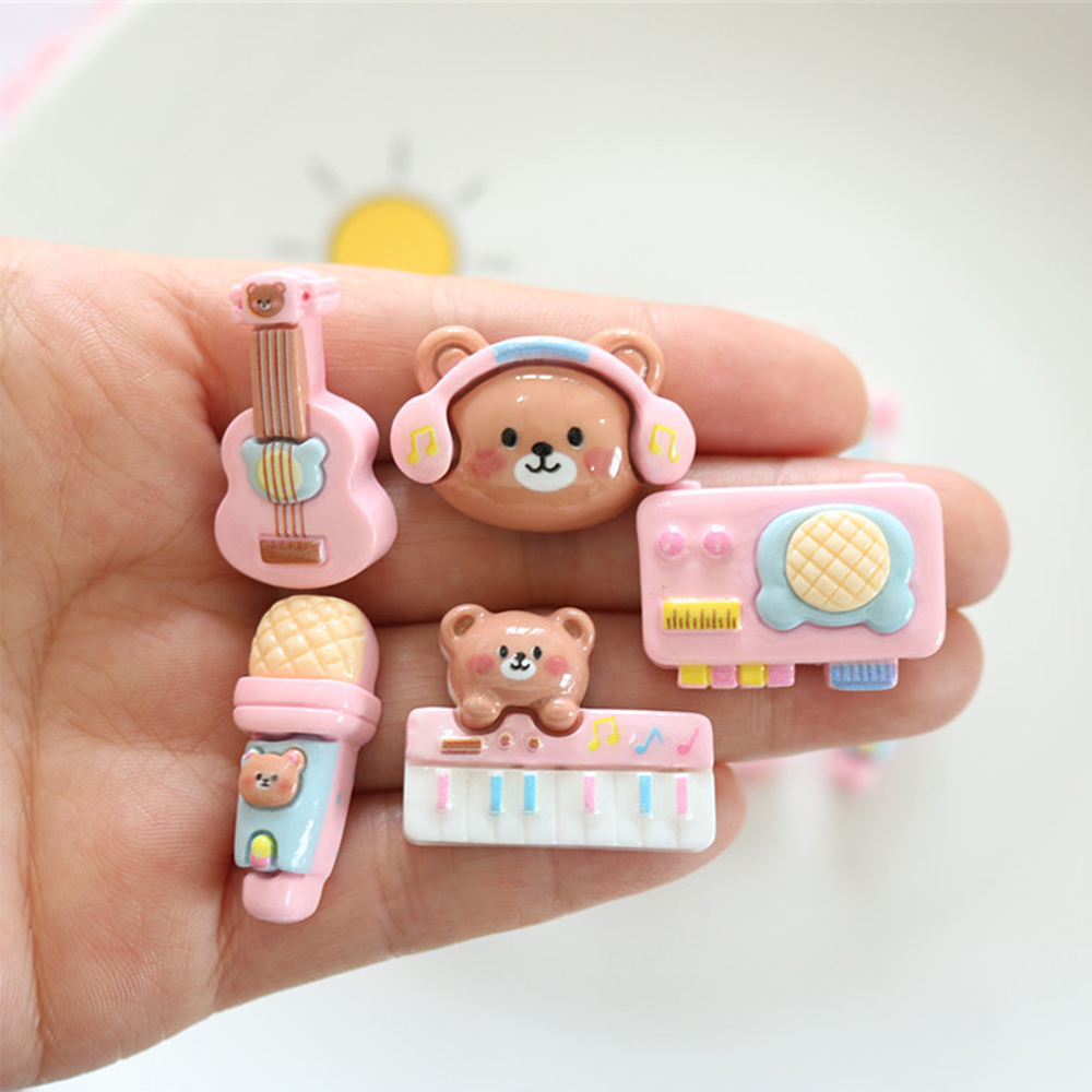 Musical Instrument Jewelry - 10 buah alat musik beruang mengkilap