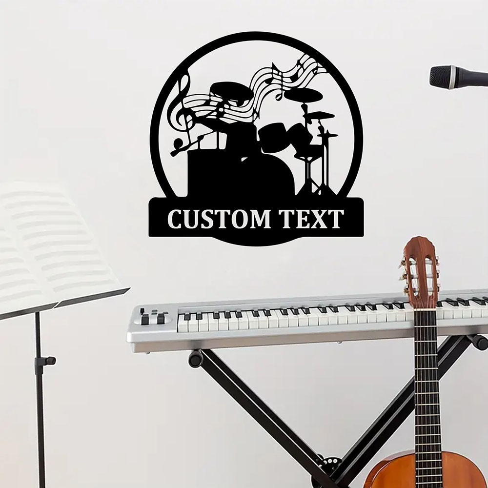 Musical Instrument With Names - 1 Buah Wallpaper Perekat Diri Vinyl