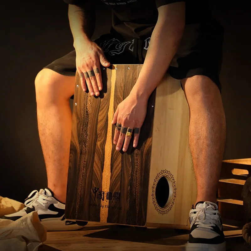 Cajon Musical Instrument - Kotak Cajon kayu padat Drum tangan