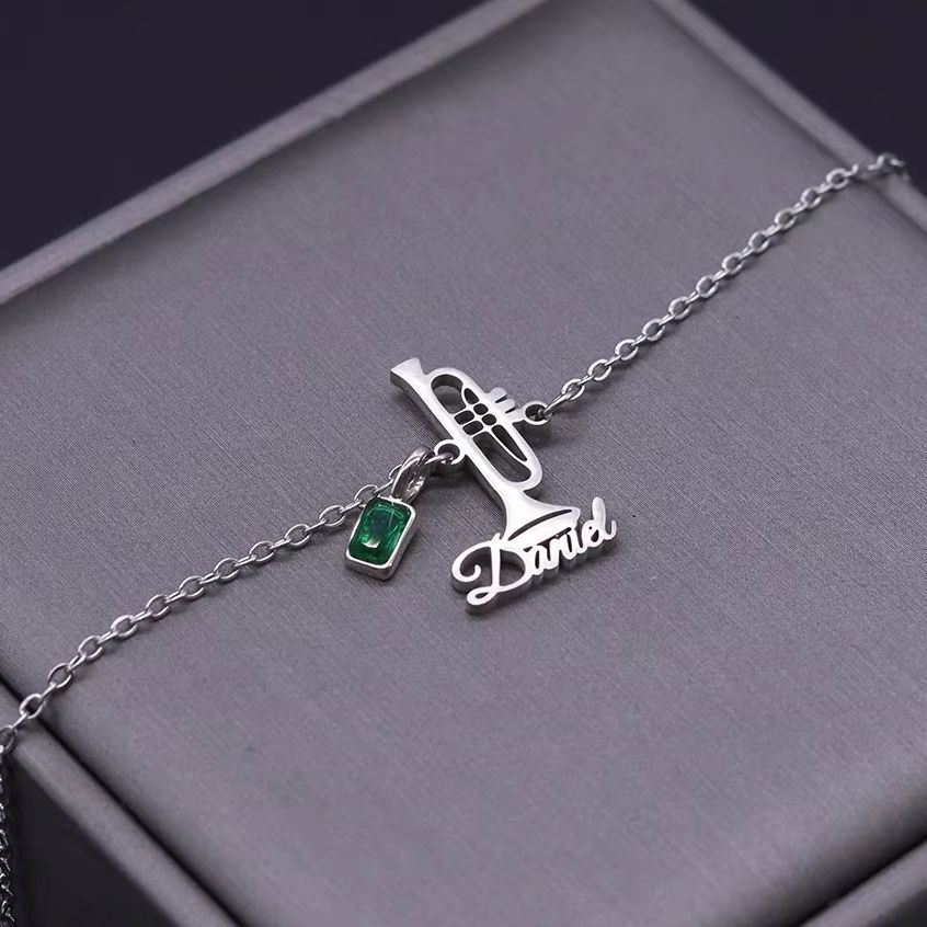Musical Instrument With Names - Gelang Terompet Nama Kustom Todorova, Perhiasan