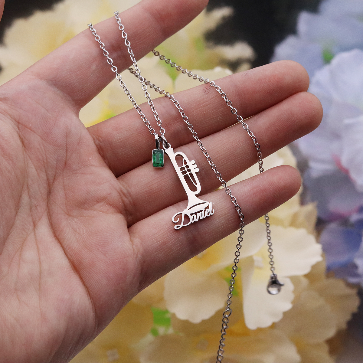Musical Instrument With Names - Kalung Terompet Nama Kustom Baja Tahan