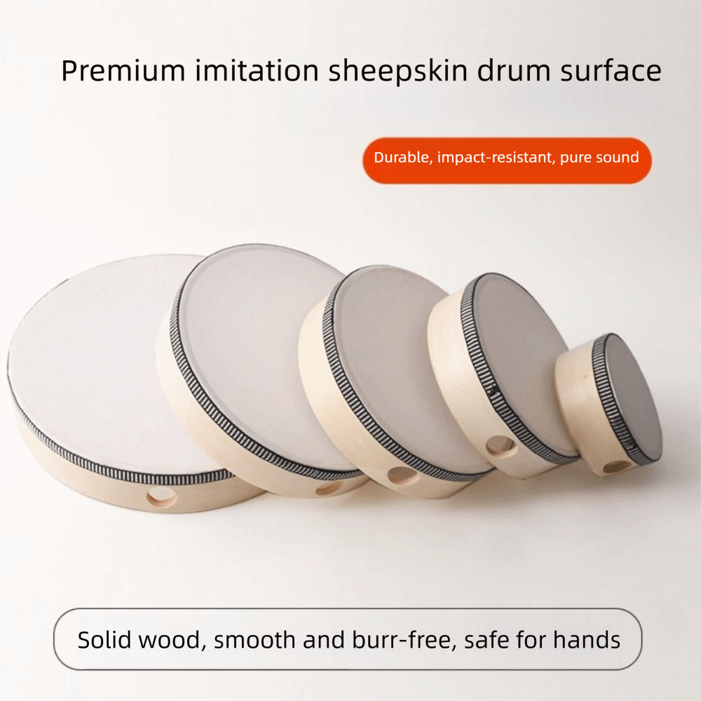 Mainan Drum Tangan Kayu 4/6/8/ - Musical Instrument With Hand ulasan dan harga