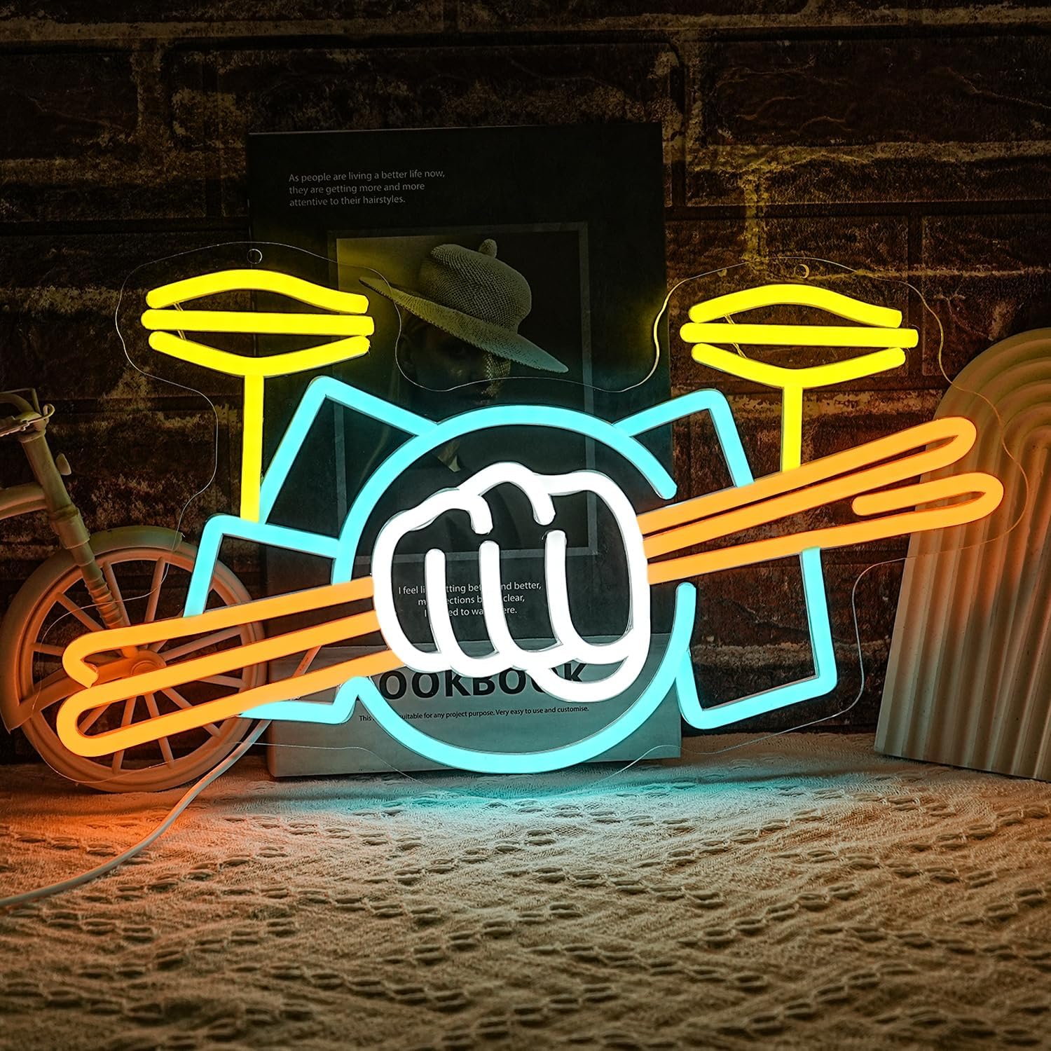 Lampu Neon LED Set Drum Berten - Musical Instrument With A ulasan dan harga