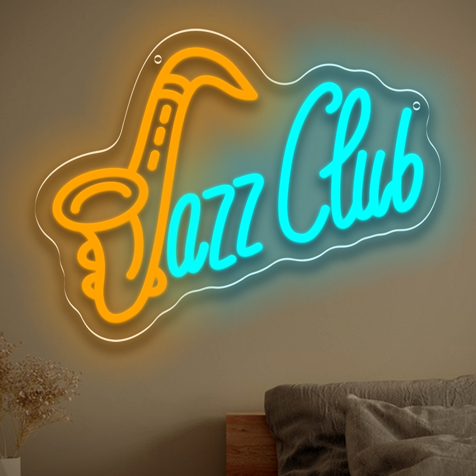 Lampu Neon LED Klub Jazz Lampu - Musical Instrument Image ulasan dan harga