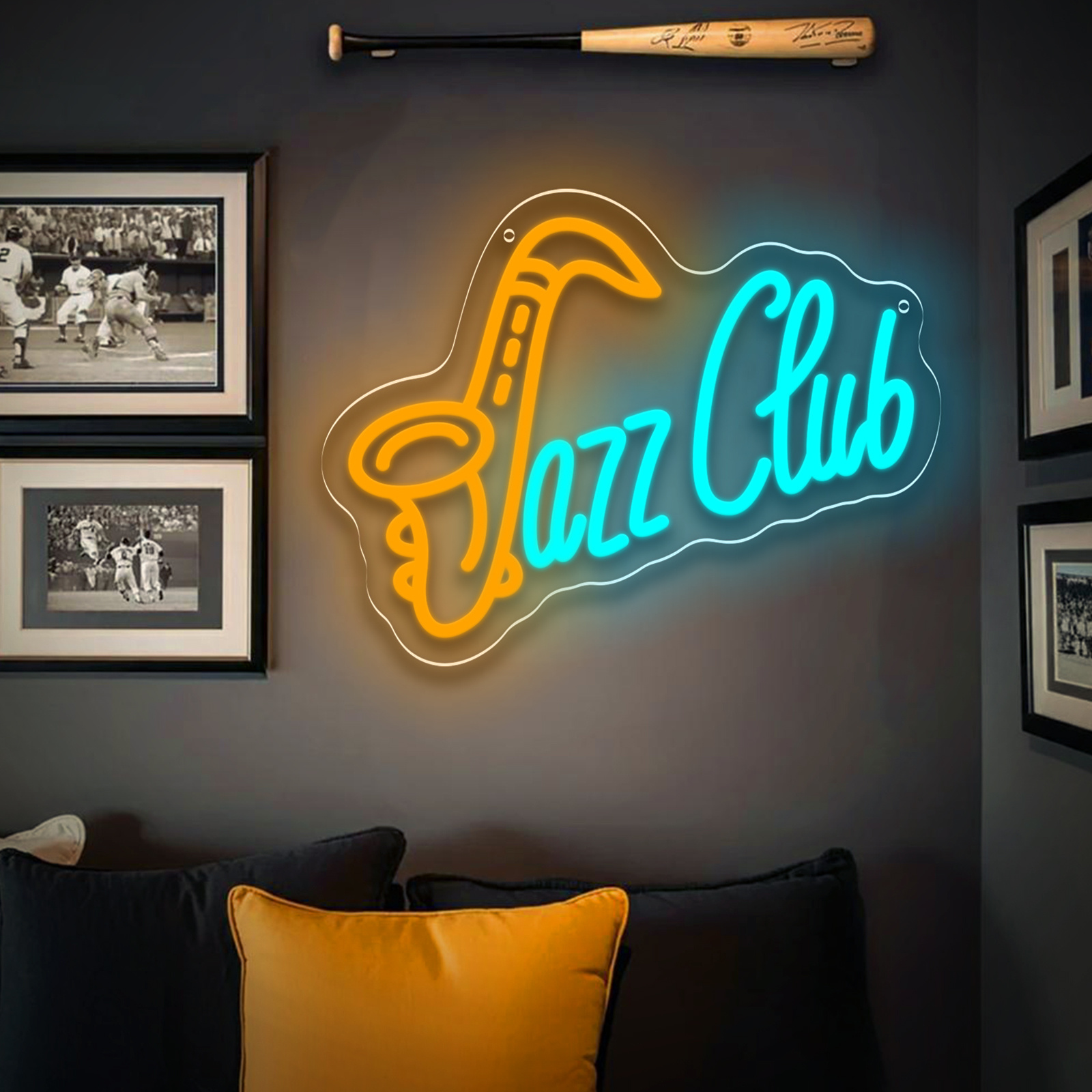 Lampu Neon LED Klub Jazz Lampu - Musical Instrument Image ulasan dan harga