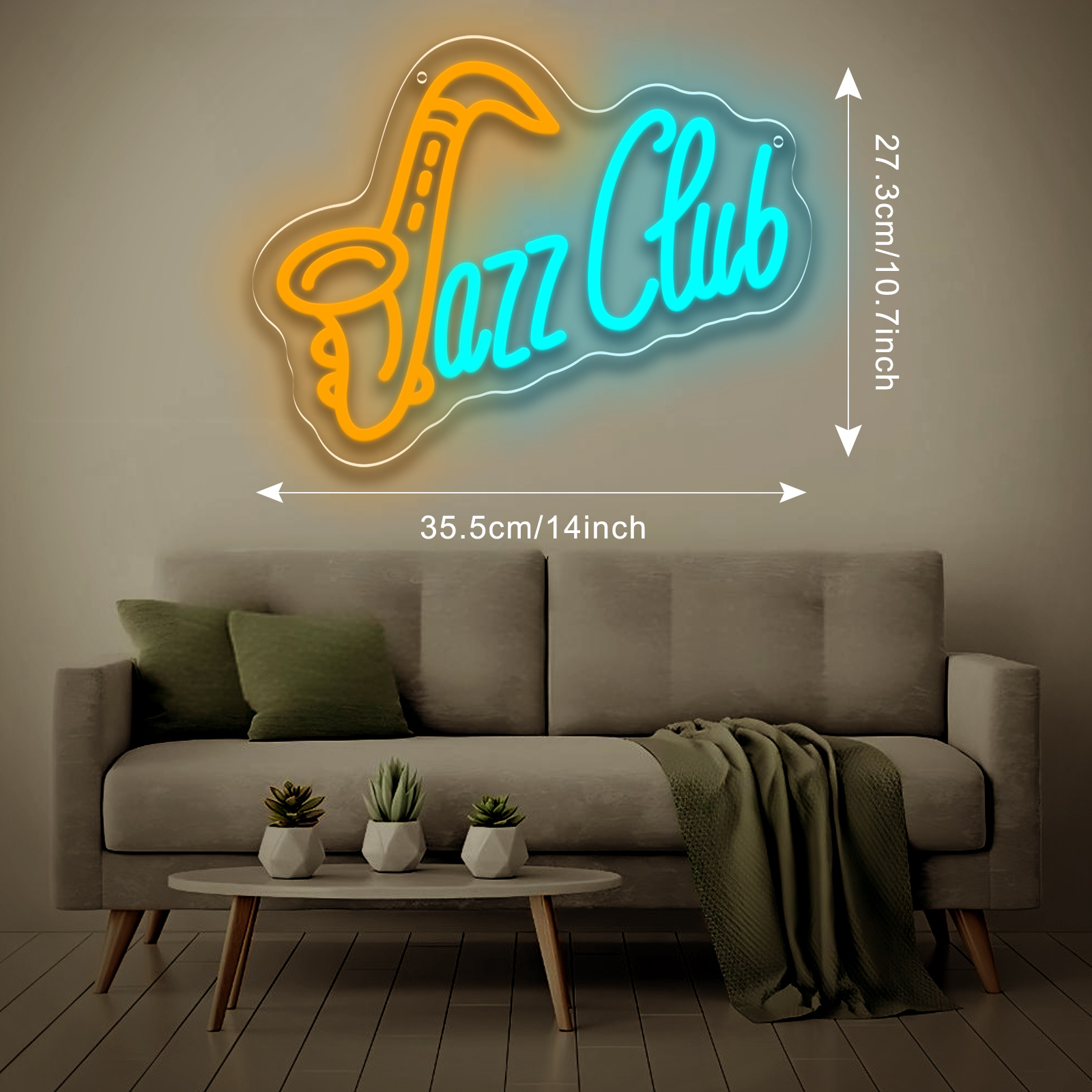 Lampu Neon LED Klub Jazz Lampu - Musical Instrument Image ulasan dan harga