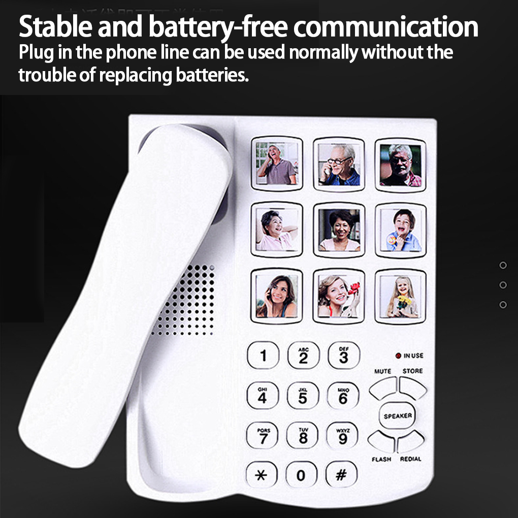 Telepon Kabel Tombol Besar den - Musical Instrument Image ulasan dan harga