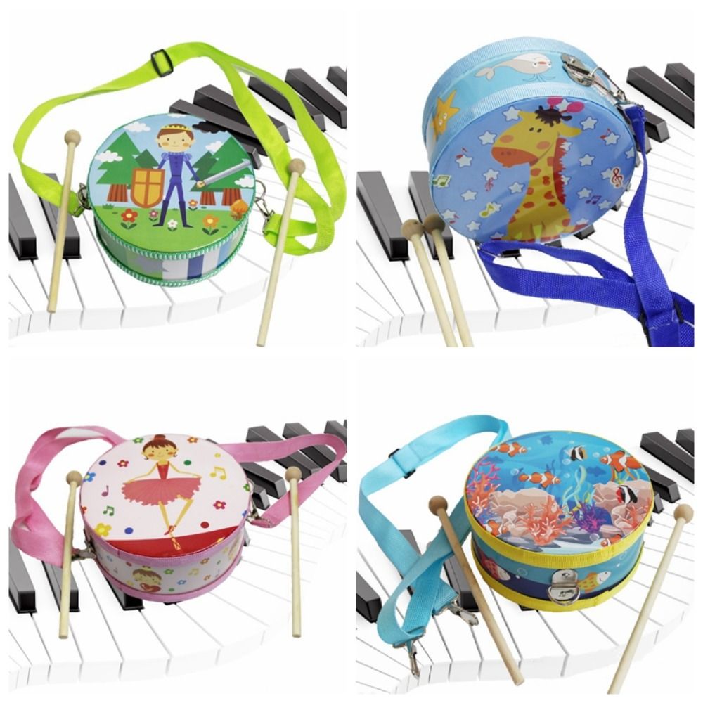 Drum Anak-anak Kayu Pola Hewan - Musical Instrument With Hand ulasan dan harga