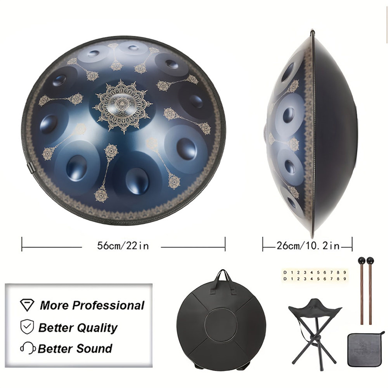 Drum Handpan 10 Nada 22 Inci d - Musical Instrument With Hand ulasan dan harga