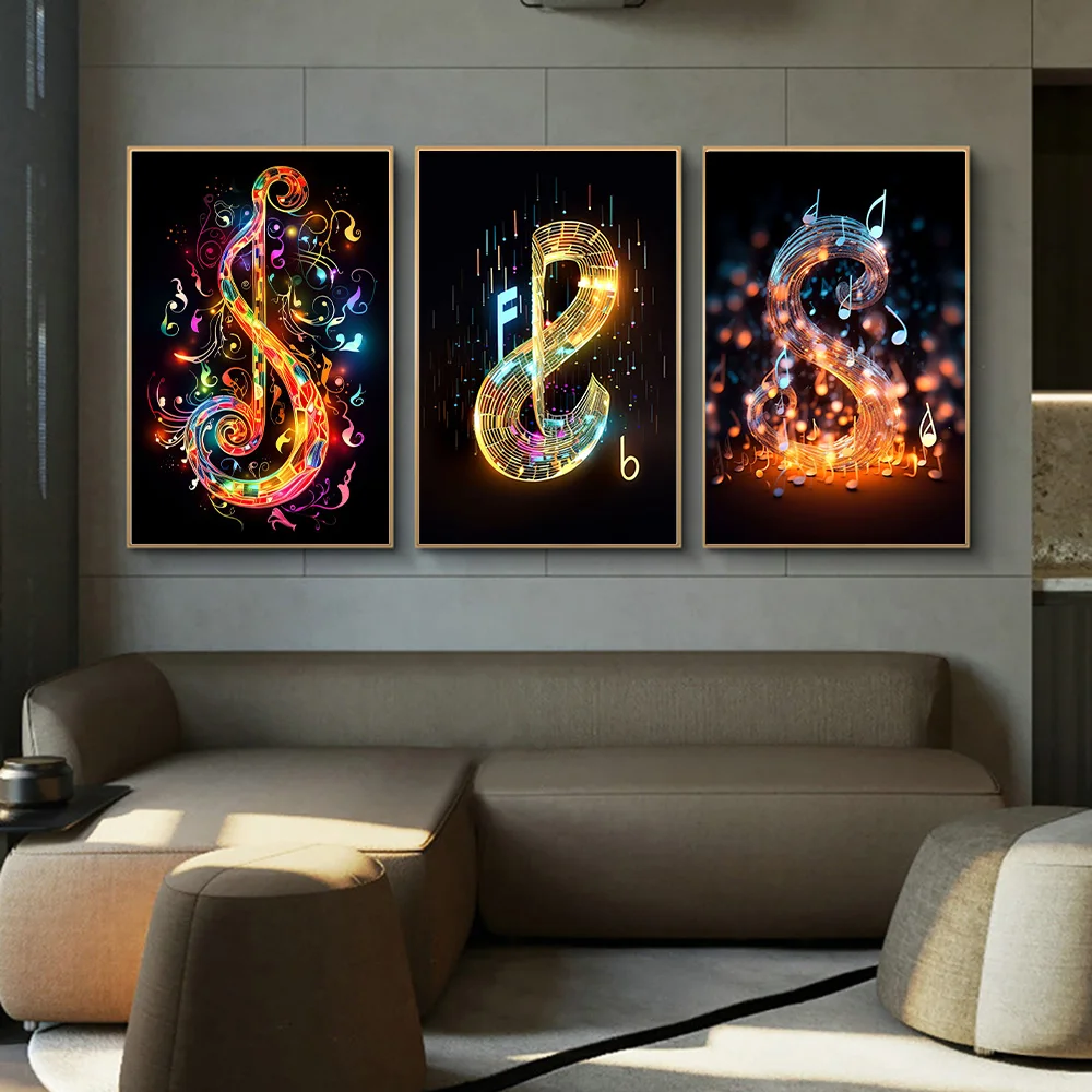 Poster catatan musik warna-war - Musical Instrument Image ulasan dan harga