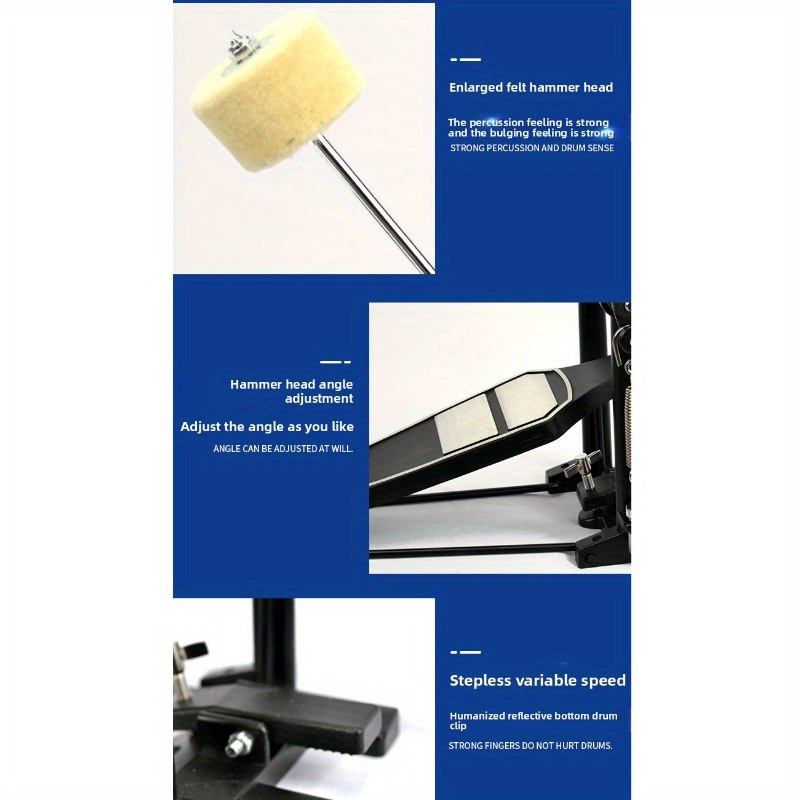 Pedal drum tunggal, pedal kick - Musical Instrument Kit ulasan dan harga