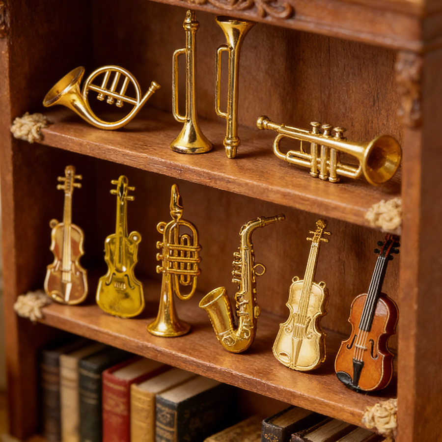 5/10 Buah 2-7Cm Miniatur Ornam - Musical Instrument Veena ulasan dan harga