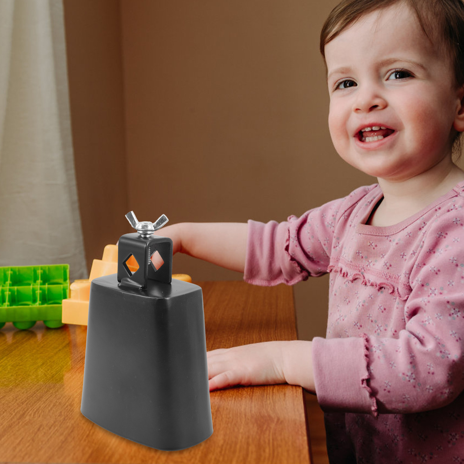 1Set Cowbell Logam Kokoh denga - Musical Instrument With Hand ulasan dan harga