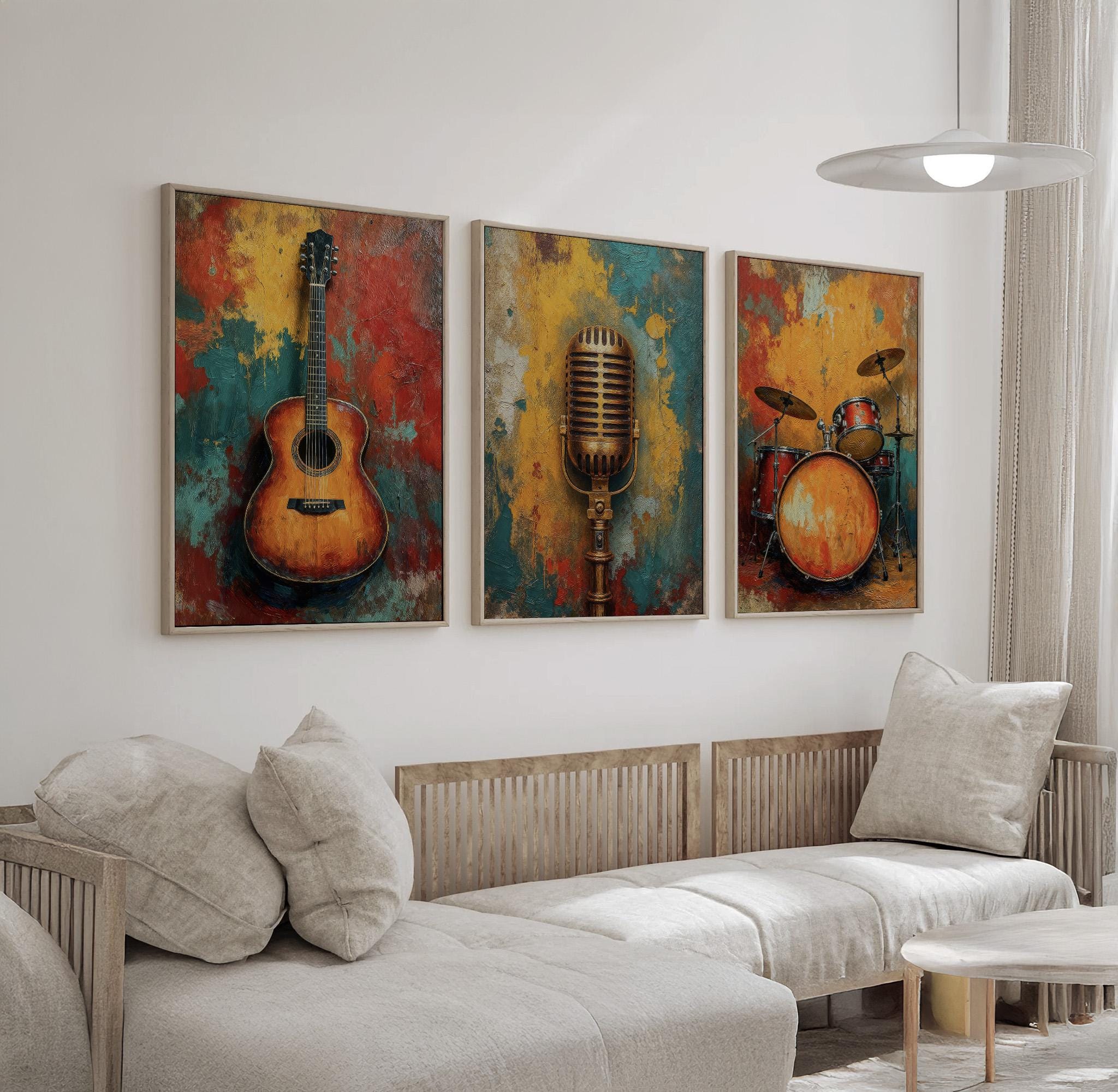 3PCS Bingkai Tanpa Bingkai 3Pc - Musical Instrument Image ulasan dan harga