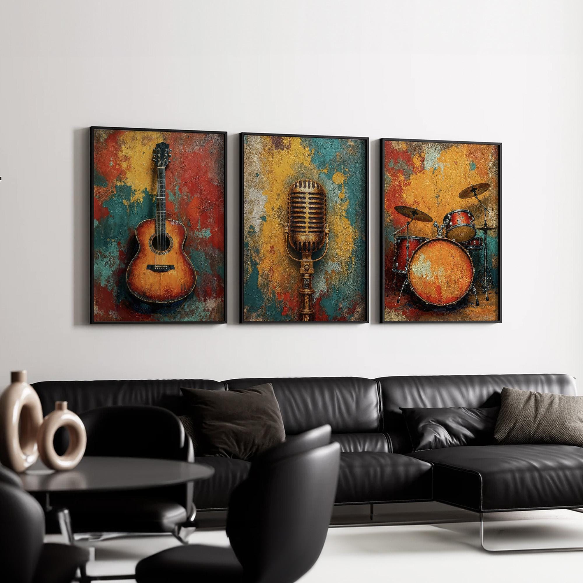 3PCS Bingkai Tanpa Bingkai 3Pc - Musical Instrument Image ulasan dan harga