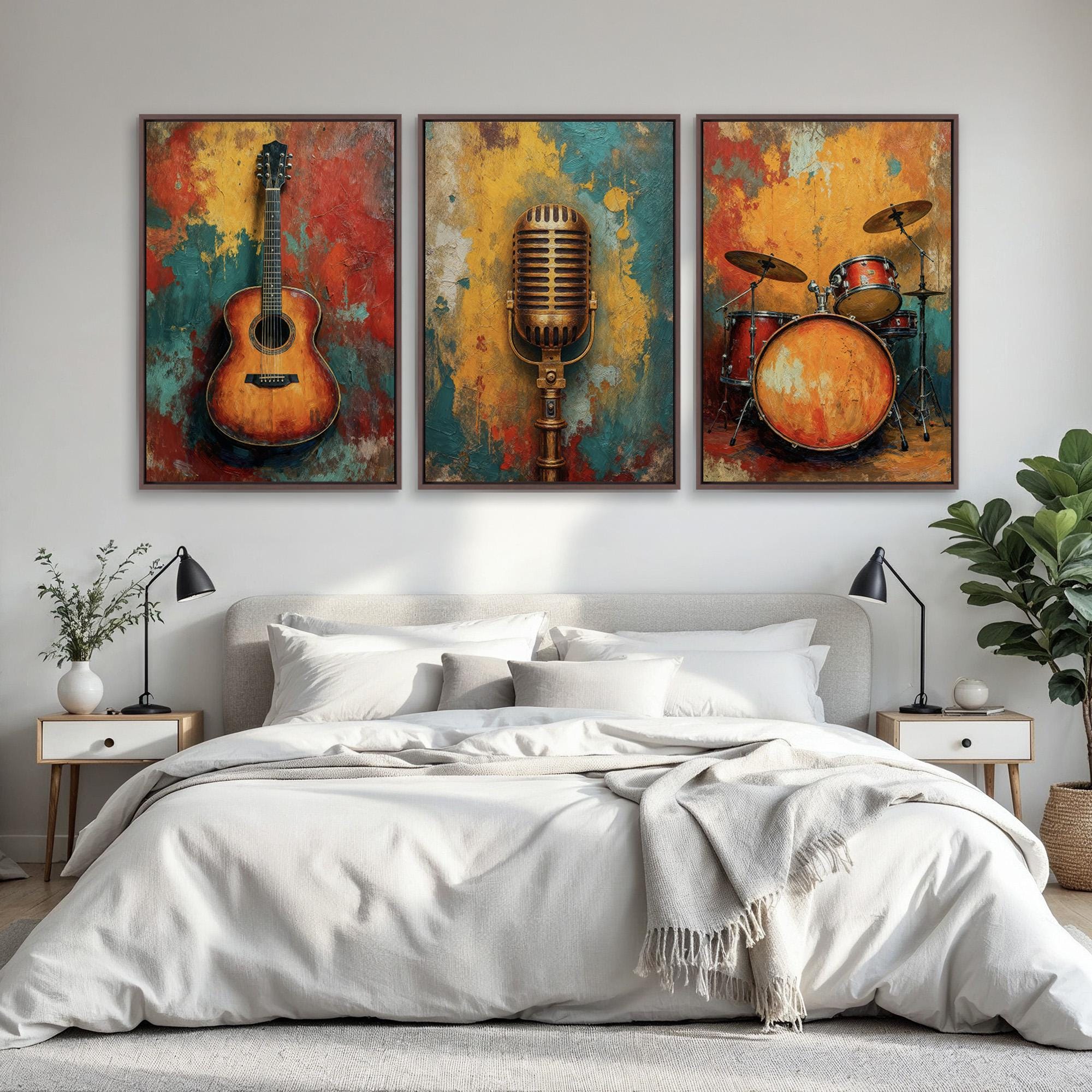 3PCS Bingkai Tanpa Bingkai 3Pc - Musical Instrument Image ulasan dan harga