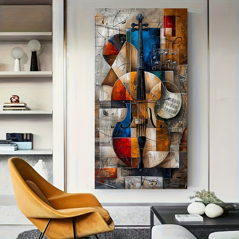 Poster Cello Abstrak Modern Ce - Musical Instrument Image ulasan dan harga